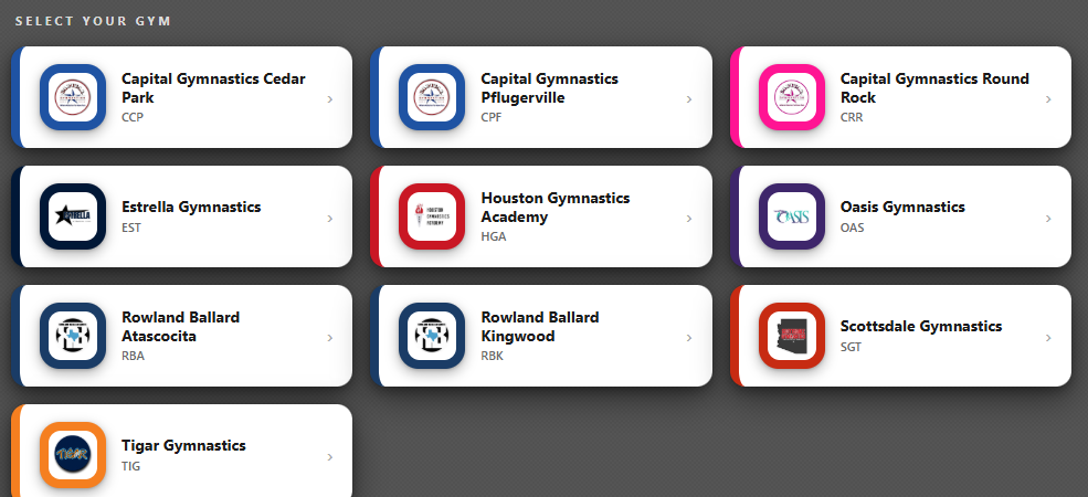Step 5: Select your gym on evalconvert.com